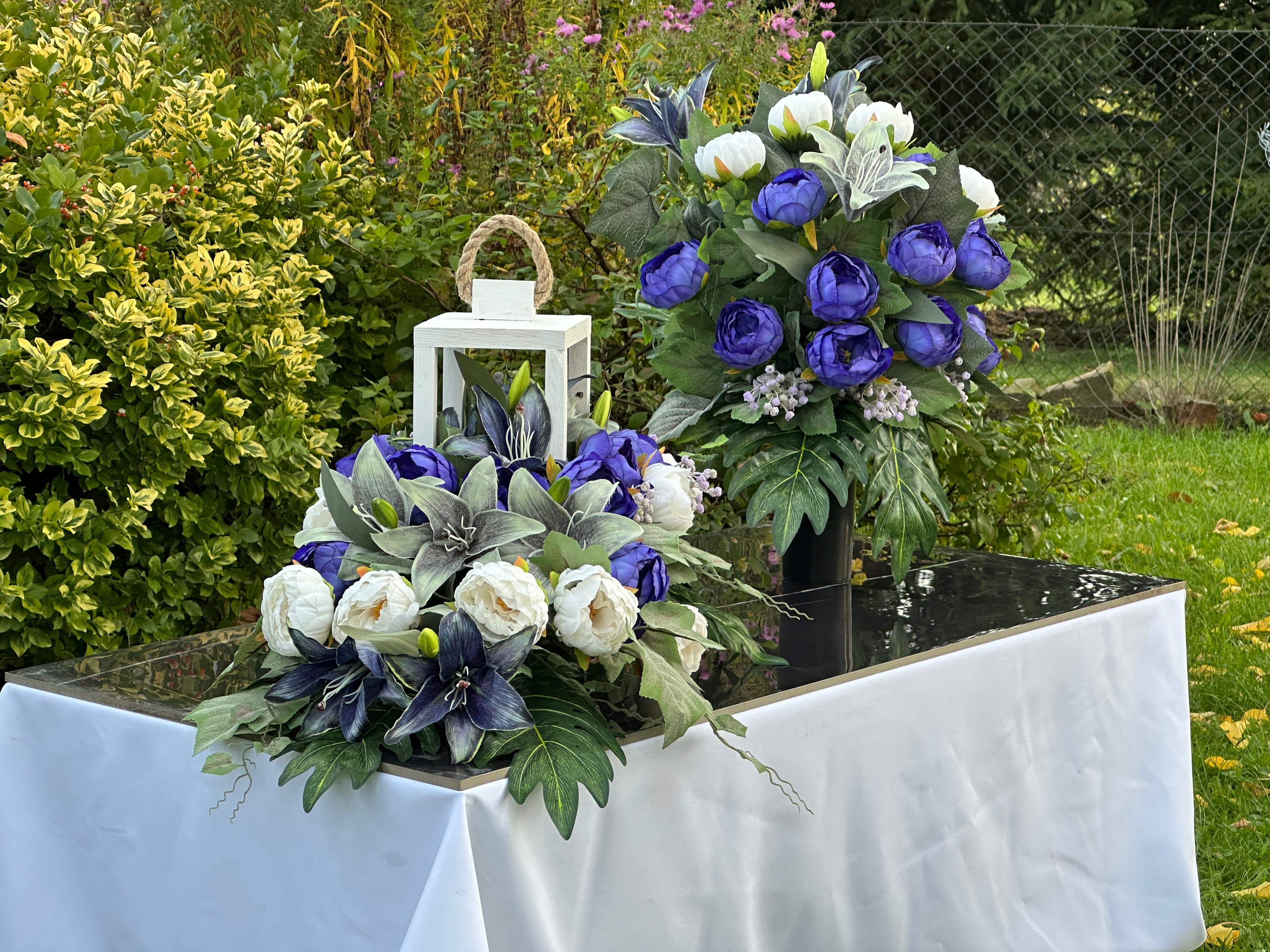 Zestaw niebieski lampion