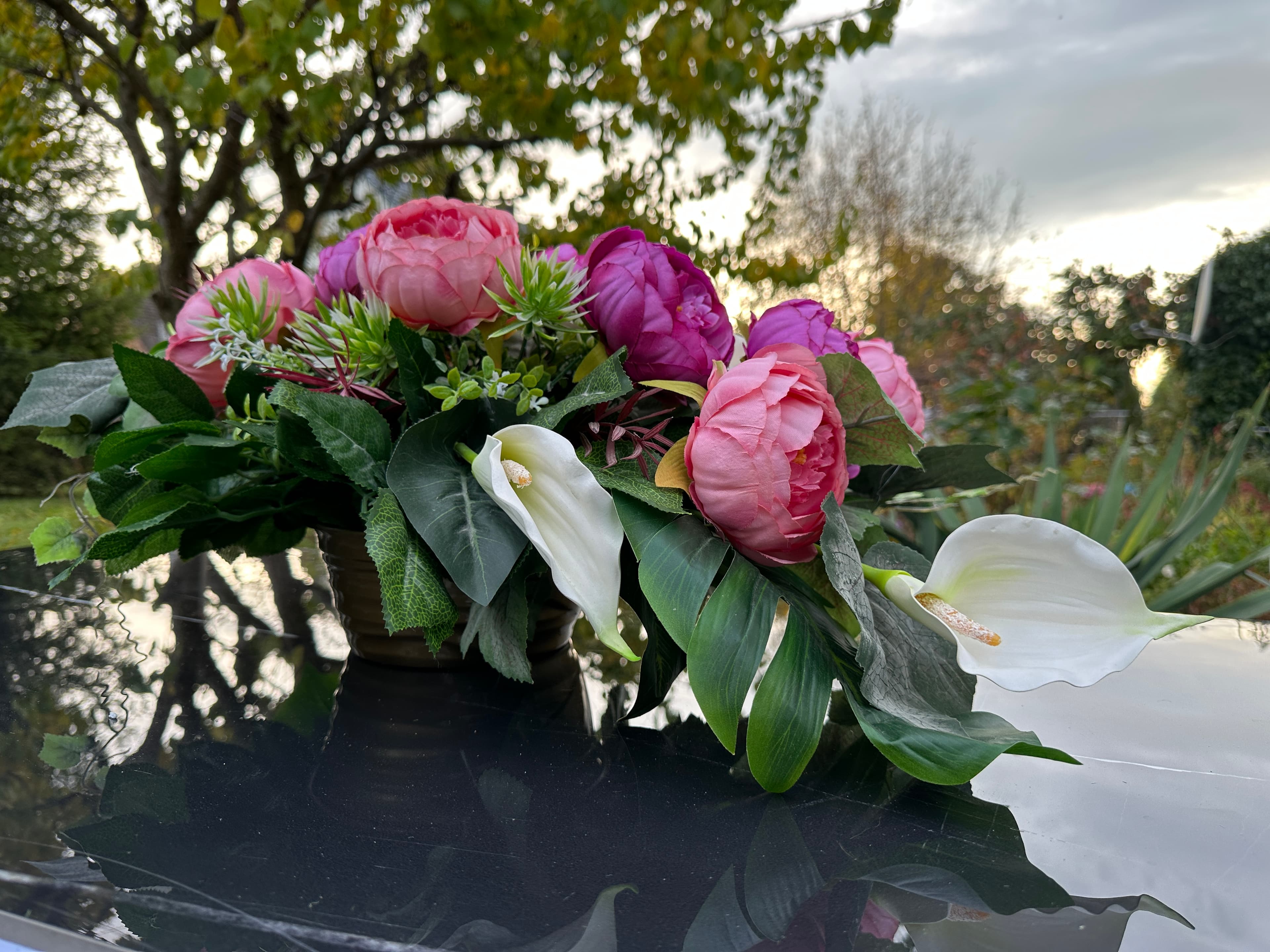 Kompozycja róż fiolet