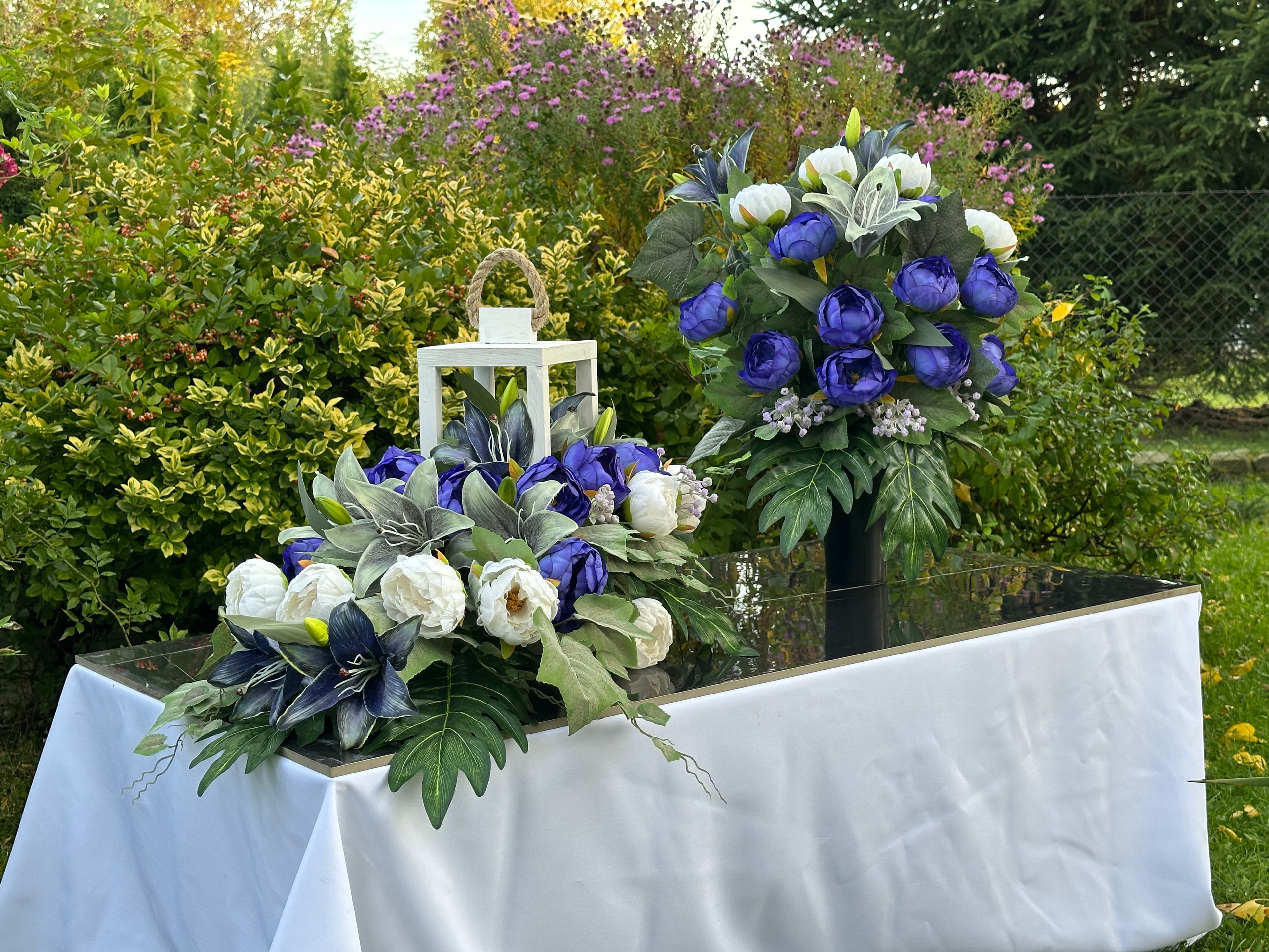 Zestaw niebieski lampion