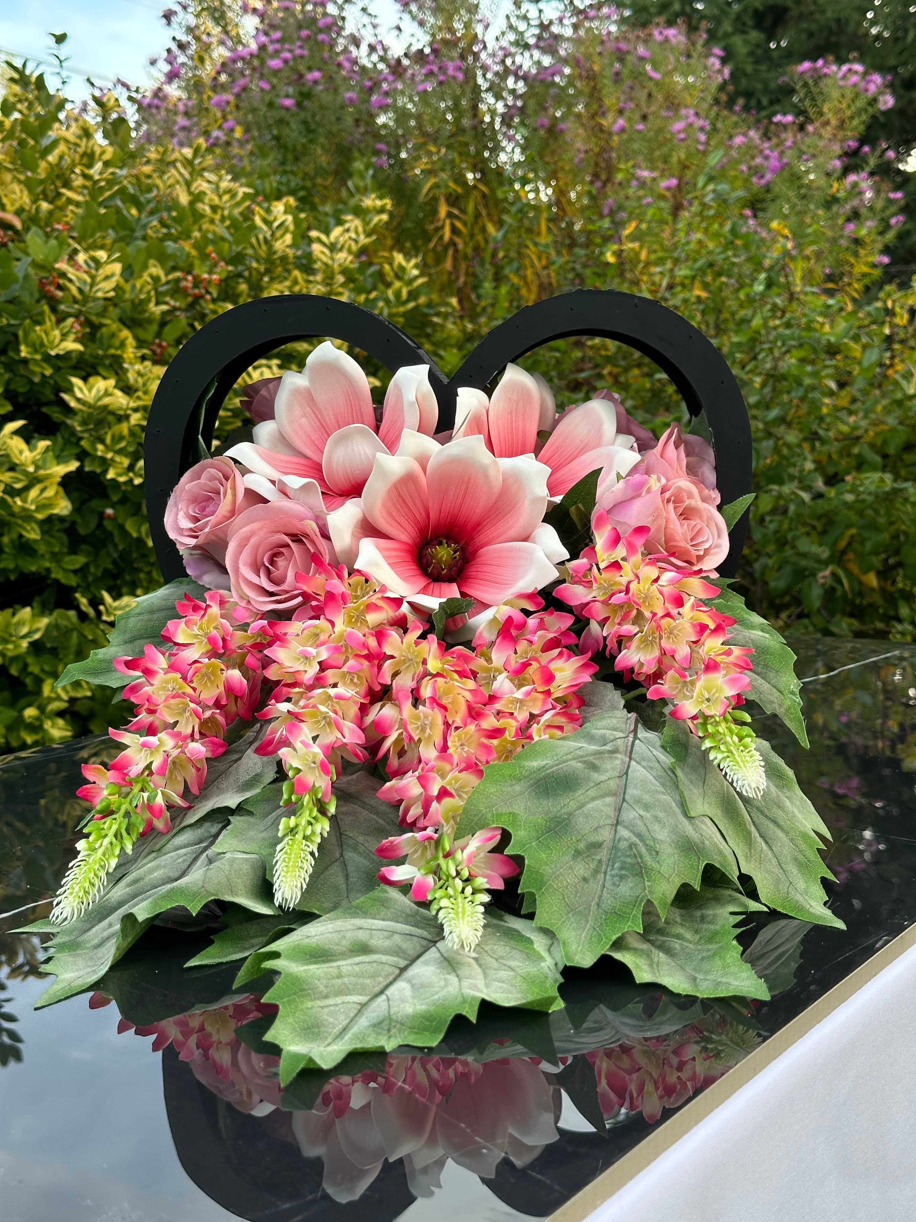 Kompozycja różowe serce