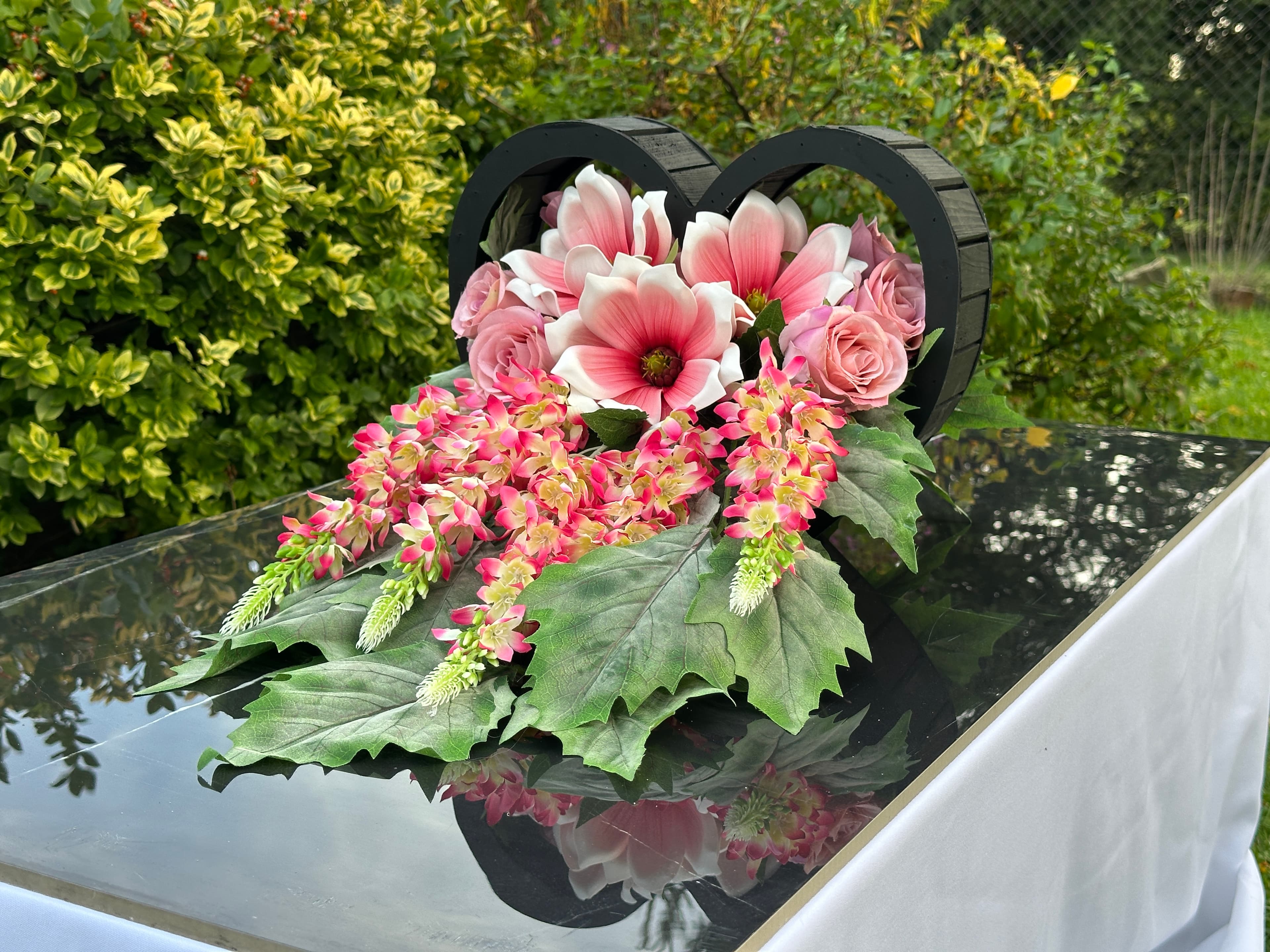 Kompozycja różowe serce