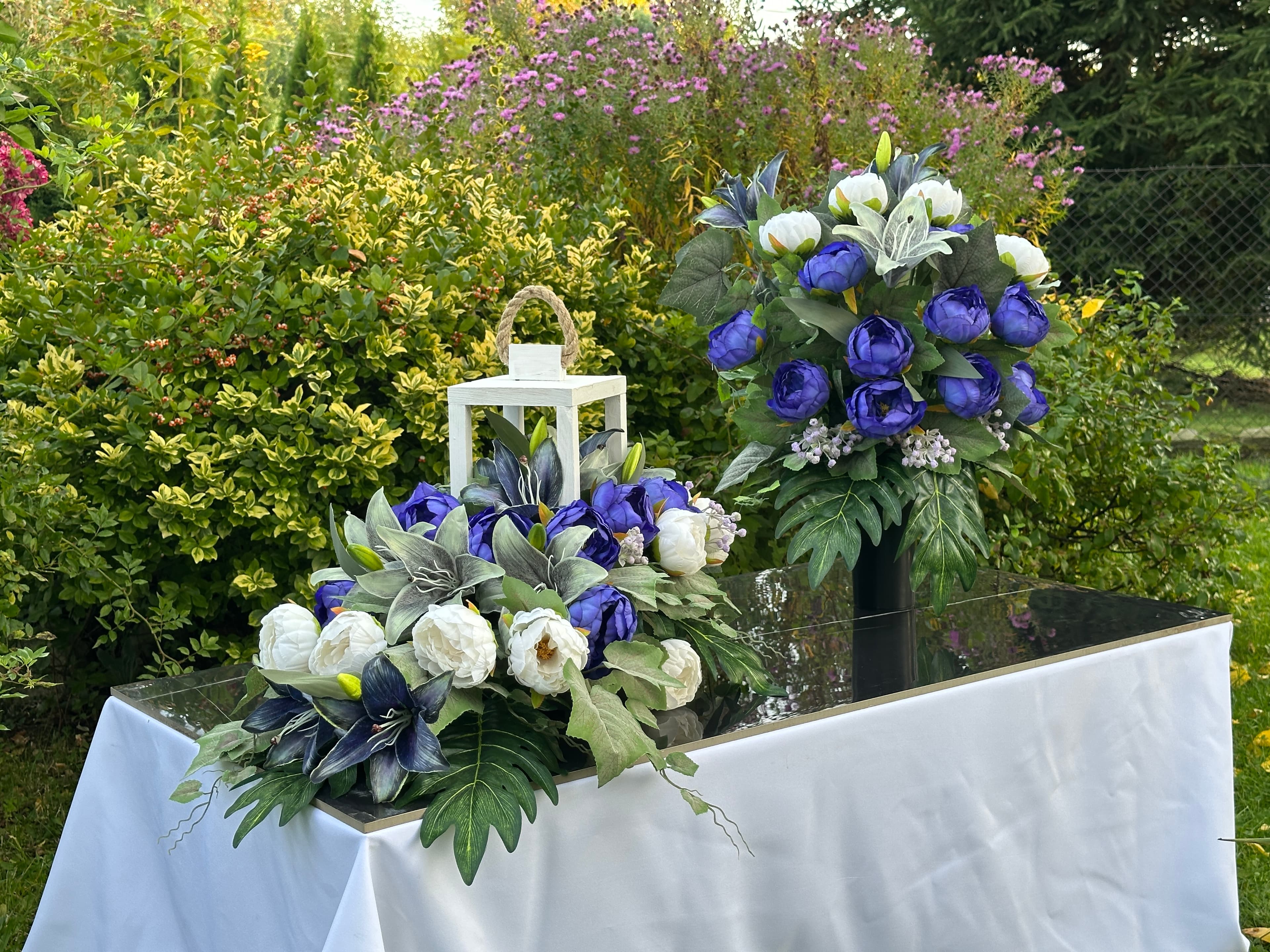 Zestaw niebieski lampion