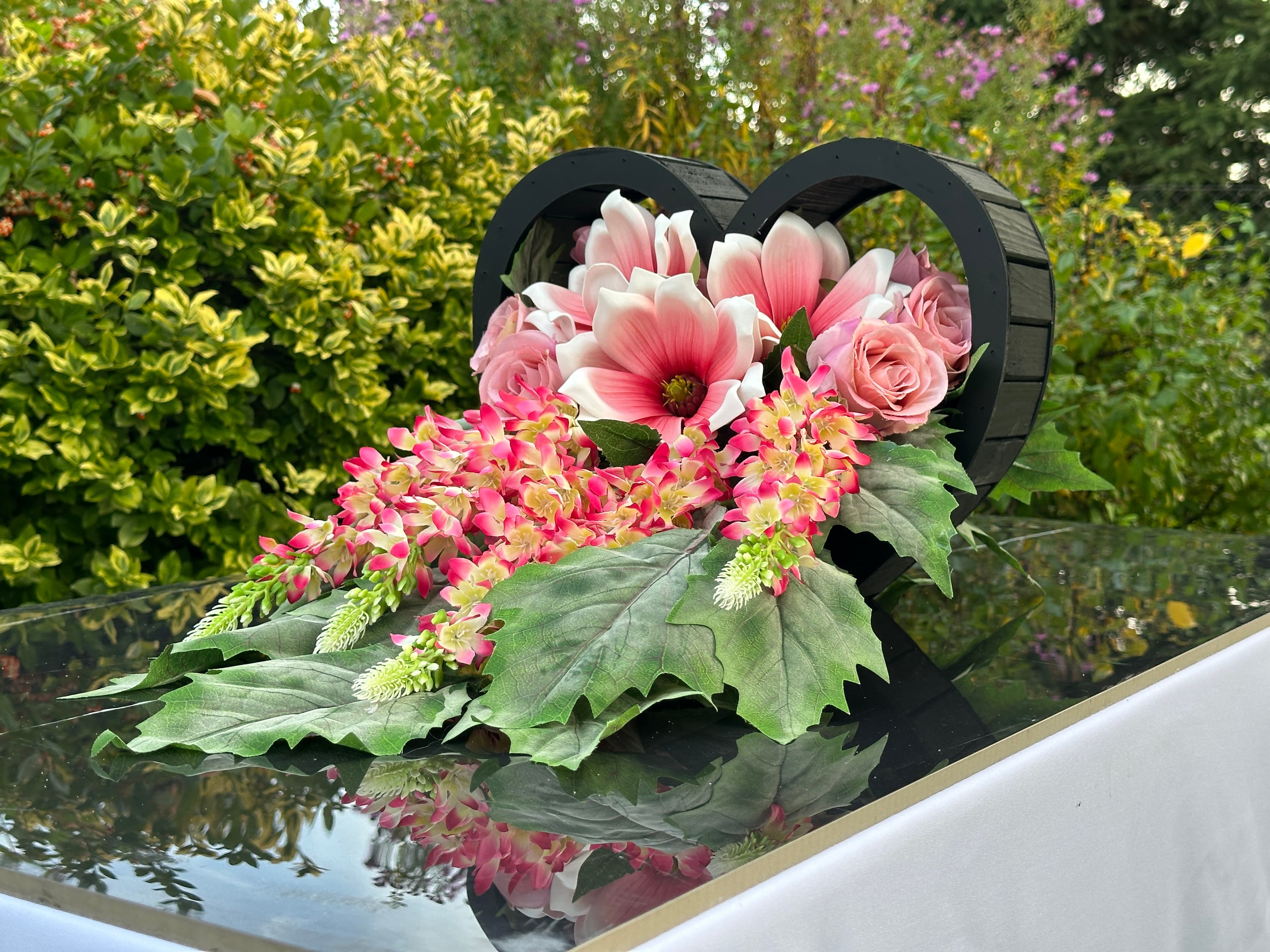 Kompozycja różowe serce