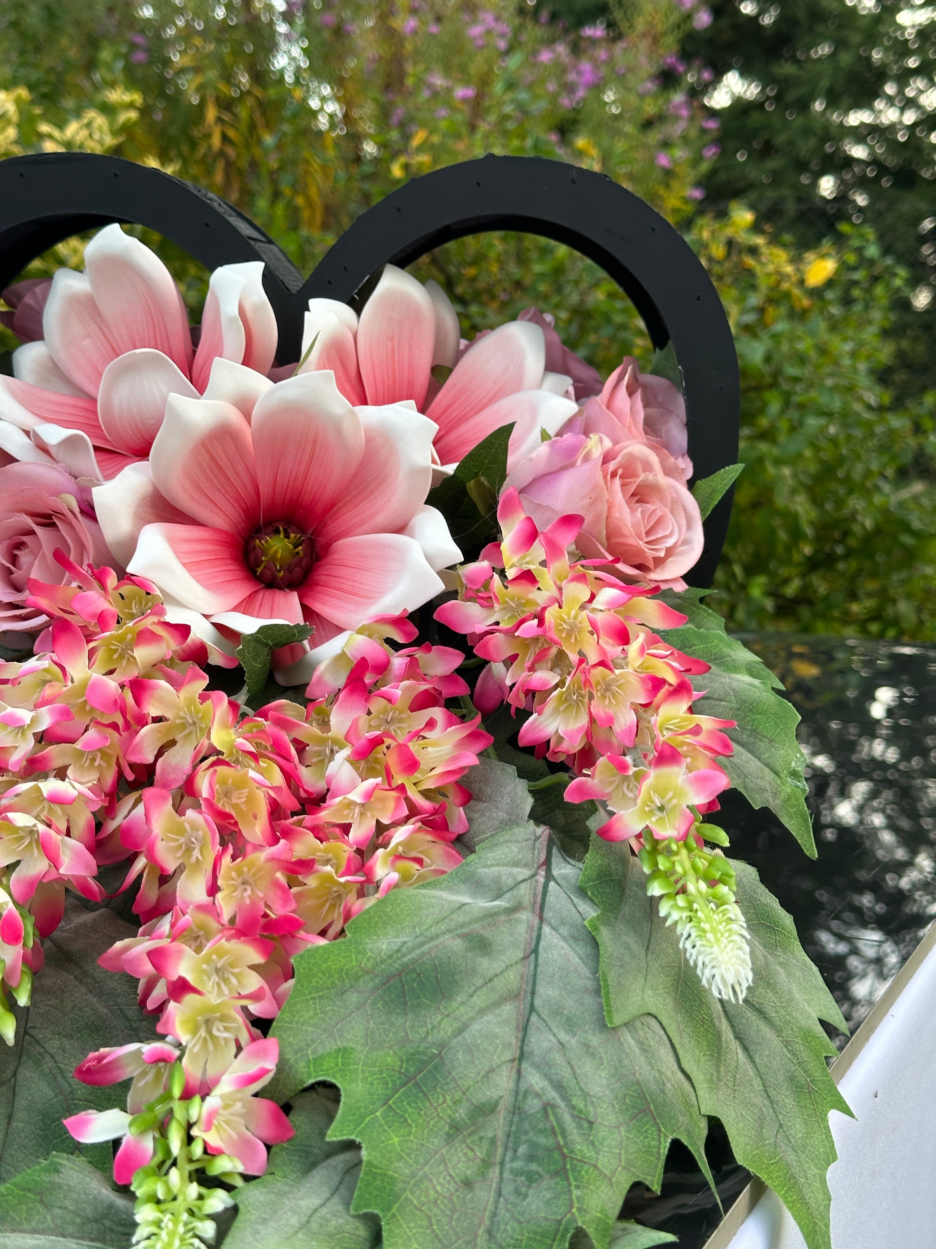 Kompozycja różowe serce