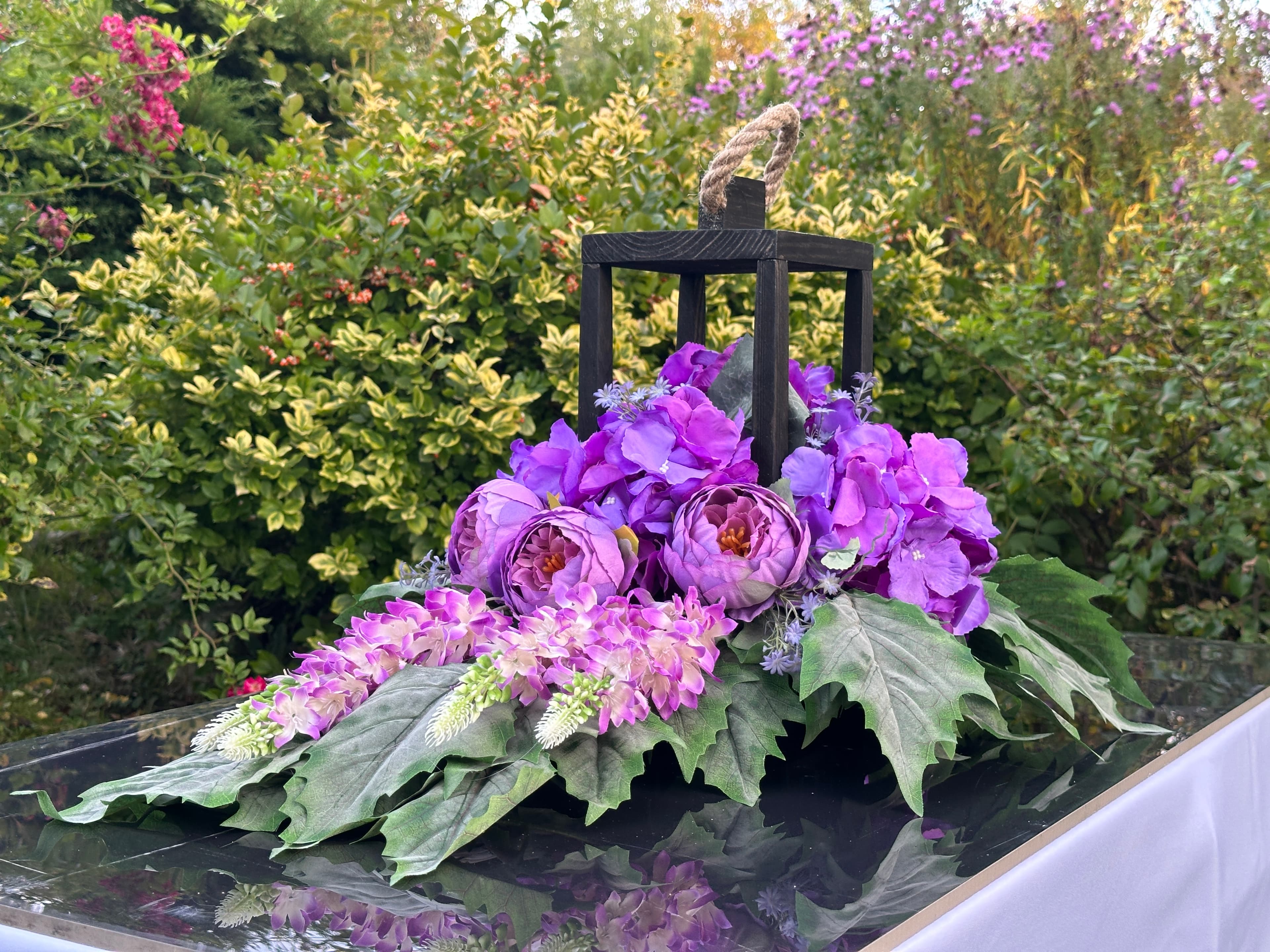 Lampion czarny fiolet