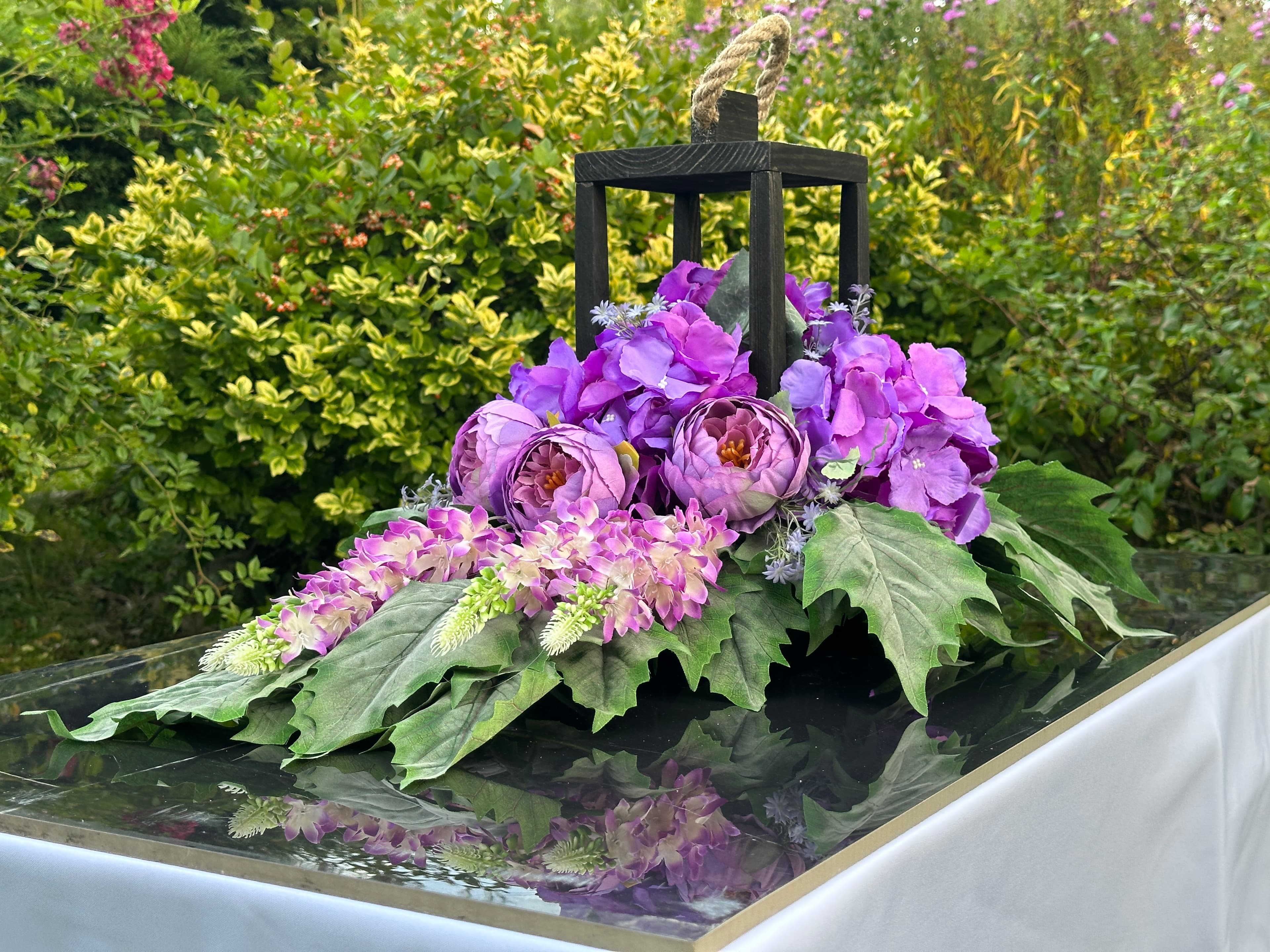 Lampion czarny fiolet